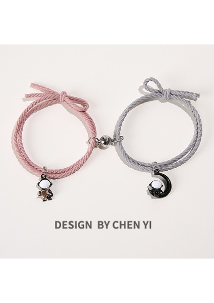 No.5 Tarzı Ay Robotlar Kolye ile Karikatür Manyetik Çift Bilezikler Sevimli Karşılıklı Cazip Dostluk Halat Arkadaşlar Için Hediyeler ASD88 (Yurt Dışından)