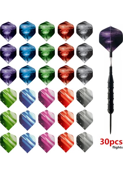 30 Adet Set2 Tarzı Goodarts Profesyonel Dart Tahtası Oyunu Çoklu Stiller Renkli Pet Dart Uçuşları Dart Aksesuarları (Yurt Dışından)