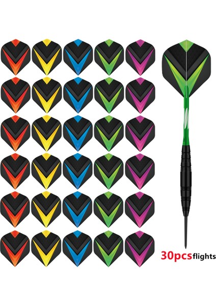 30 Adet Set2 Tarzı Goodarts Profesyonel Dart Tahtası Oyunu Çoklu Stiller Renkli Pet Dart Uçuşları Dart Aksesuarları (Yurt Dışından)