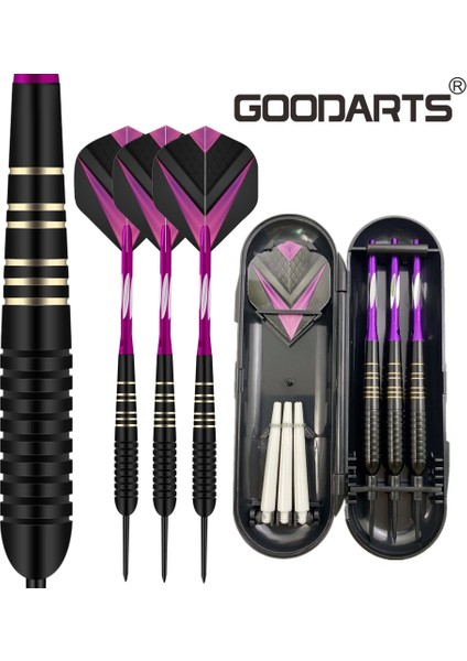 MAVİ-32218513 Stili Goodarts Kapalı Spor Oyunları Alüminyum Şaftlı Profesyonel Iğne Pirinç Namlu Noktası Uçuş Seti Siyah 21G Çelik Ucu Dart (Yurt Dışından) fiyatları