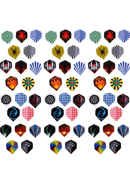 60 Adet (3 Takım) Standart Dart Uçuşları Profesyonel Dayanıklı Pet Plastik Dart Uçuşları Renkli Dart Uçuşları Dart Aksesuarları (Yurt Dışından)