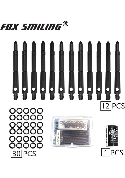 48 mm Şaft Stili ile Fox Gülen mm Alüminyum Dart Şaftları Wit Kauçuk Halka ve Çelik Dart Pimleri Için Taş Kalemtıraş (Yurt Dışından)