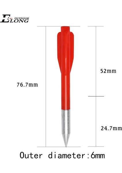 20 Adet Kırmızı Stil Od Alüminyum Ipuçları Cıvata Okçuluk Uzunluğu Broadheads Flecha Lb Tabanca Tatar Yayı Için (Yurt Dışından)