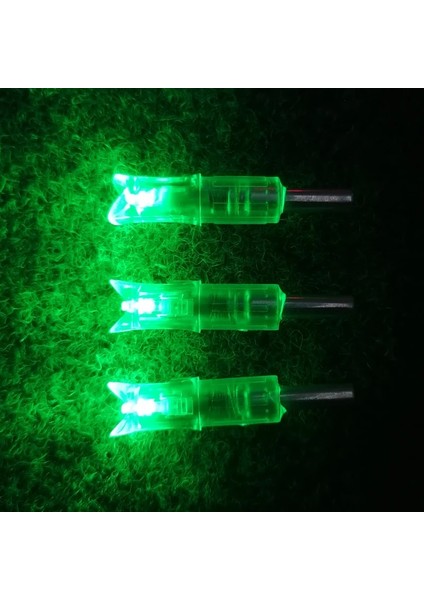 6 Adet Sarı Stil Okçuluk Otomatik Olarak Arbalet Ok Işıklı Nocks LED Ok Kuyrukları Id Arrow Için Avcılık (Yurt Dışından)