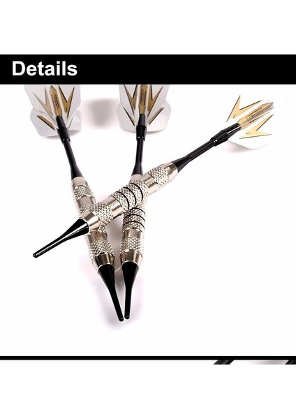Altın Tarzı Profesyonel Dart 16G Yumuşak Dart Elektronik Yumuşak Uç, Krom Kaplama Demir Alüminyum Şaftlı Kapalı Dart Tahtası Oyunları (Yurt Dışından)