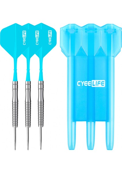 Mavi Stil Cyeelife Tungsten 23G Çelik Uçlu Dart, Taşıma Çantası ve Tek Parça Uçuş Yarışması Profesyonel Dart Seti ile 90% (Yurt Dışından)