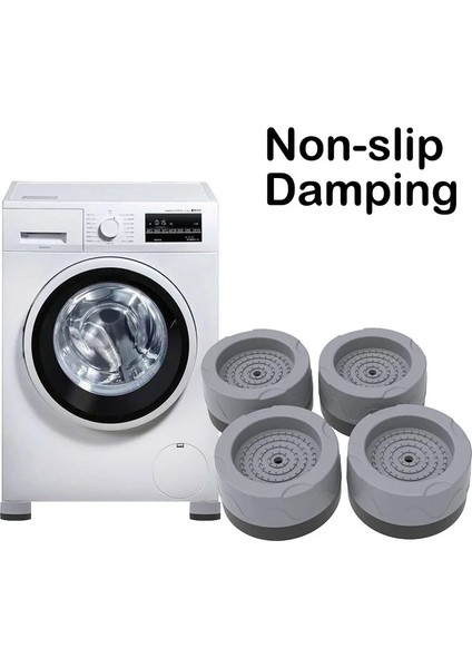 6cm Tarzı 4'lü Paket Anti Titreşim Ayak Pedleri Bacaklar Kayma Durdurucu Sessiz Skid Raiser Mat Şok ve Gürültü Önleme Çamaşır Makinesi Jlrr (Yurt Dışından)