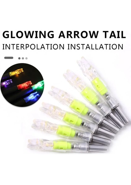 3 Adet Id7.6mm Sarı Stil Okçuluk Ok LED Işıklı Nocks Bileşik Olimpik Yaylar Için Kuyruğa Otomatik Vuruşlaruzun Yay Ok Milleri (Yurt Dışından)