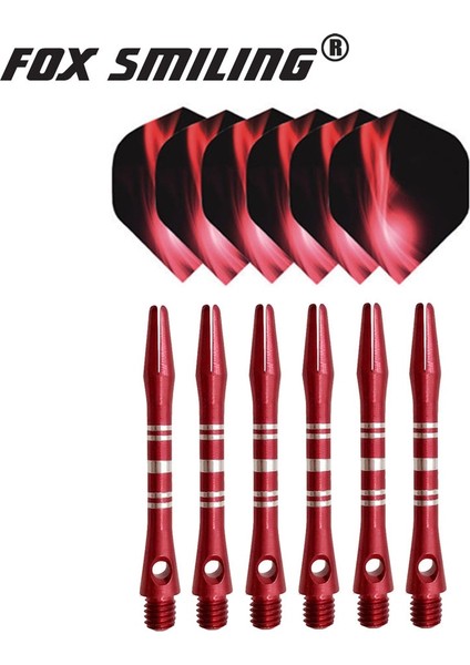 6 Mil Mor Tarzı 41MM Alüminyum Dart Milleri ve Güzel Desenli Dart Uçuşları Profesyonel Dart Için Dart Aksesuarları (Yurt Dışından)