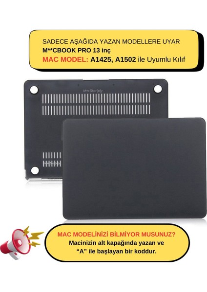 Macbook Pro Kılıf 13 inç Mat Kılıf (Eski HDMI'lı Model 2012-2015) A1425 A1502 ile Uyumlu