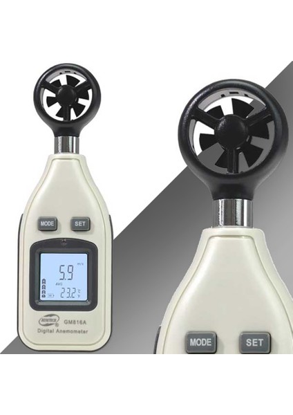 GM816A Hava Hızı Ölçer Anemometre Dijital