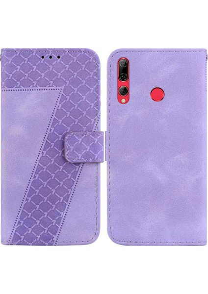 Huawei Y9 Başbakan 2019 Pu Deri Kabartmalı Desen Kart Yuvası Cüzdan (Yurt Dışından)
