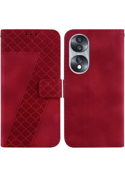 Onur Için Kılıf 70 Flip Folio Kapak Cüzdan Kart Yuvası Fonksiyonu Kabartmalı Pu (Yurt Dışından)
