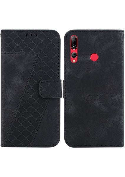 Huawei Y9 Başbakan 2019 Pu Deri Kabartmalı Desen Kart Yuvası Cüzdan (Yurt Dışından)