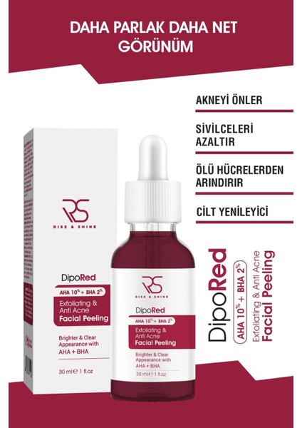 Rise & Shine Exfoliating Facial Red Peeling Serum - 30 ml