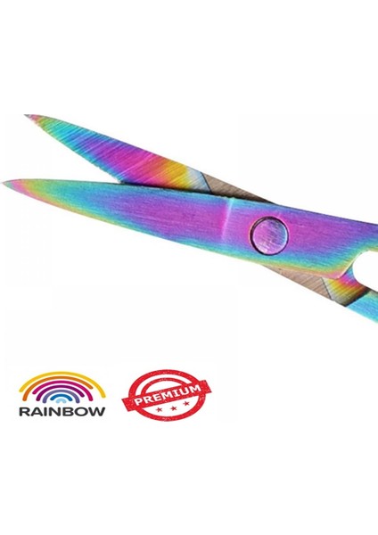 Rainbow Ucu Kıvrık Kaş Makası Bıyık Makası Kıl Tüy Makası