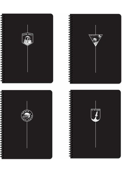 Keskin 321342 16,5X22,5 80 Yp. Kareli Pp Kapak Spiralli Uzay Defter