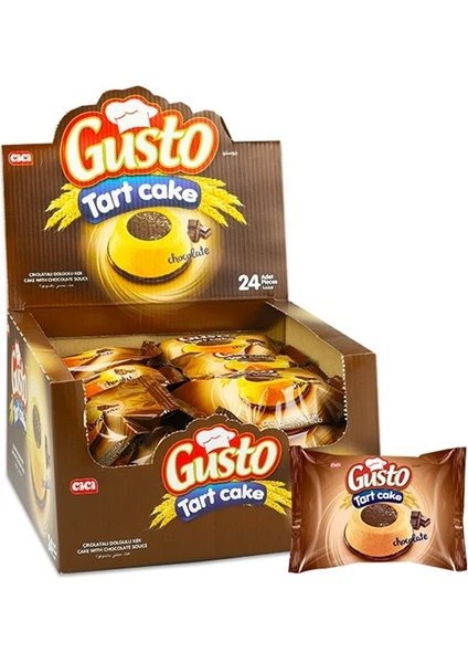 Gusto Tart Kek Çikolata Soslu 45 Gr. 24 Adet (1 Kutu)