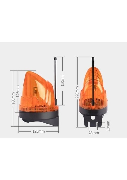 Otomatik Kapı Ikaz Tepe Lambası Flaşör LED 220V