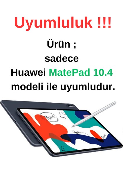 Huawei Matepad 10.4 ile Uyumlu Köşe Dolgulu Nitro Anti Shock Tablet Kılıfı Kapak