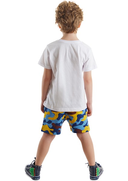 Dino Kazı Erkek Çocuk T-Shirt Kamuflaj Şort Takım fiyatları