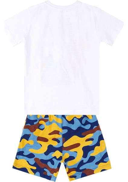 Dino Kazı Erkek Çocuk T-Shirt Kamuflaj Şort Takım fırsatları
