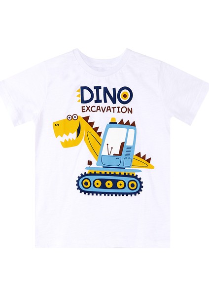 Dino Kazı Erkek Çocuk T-Shirt Kamuflaj Şort Takım indirimleri