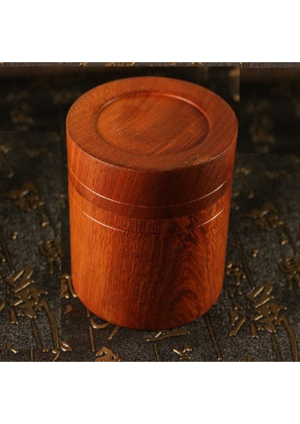 Wooden Cylindrical Tea Jar (Yurt Dışından)