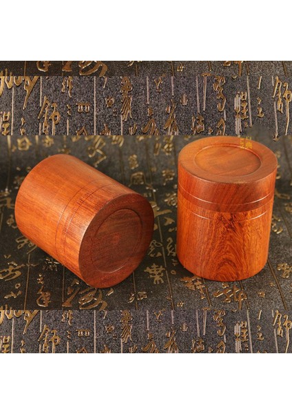 Wooden Cylindrical Tea Jar (Yurt Dışından)
