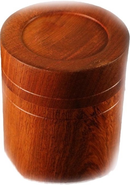 Wooden Cylindrical Tea Jar (Yurt Dışından)