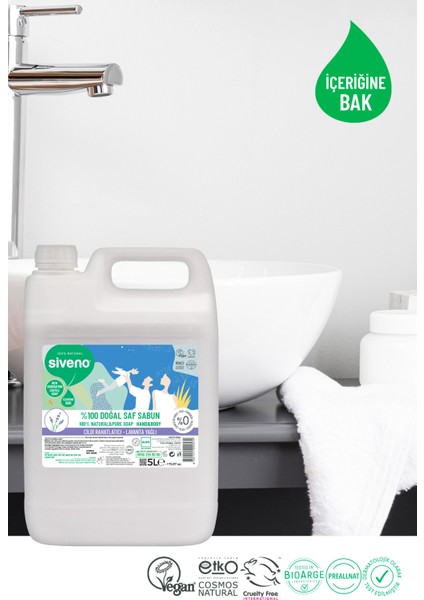 %100 Doğal Sıvı Kastil Sabun Lavanta Yağlı Cildi Rahatlatıcı Nemlendirici Bitkisel Vegan 5000 ml fiyatları
