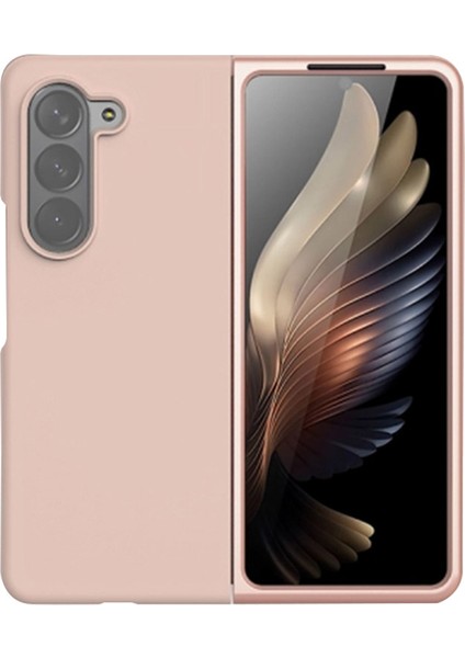 Samsung Galaxy Z Fold5 5g Sıvı Silikon Anti-Dalgalı Telefon Kılıfı Ultra Ince Şok Geçirmez Kapak Pembe (Yurt Dışından)