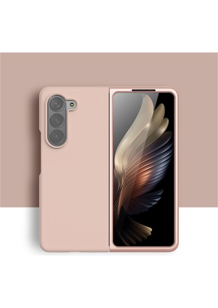 Samsung Galaxy Z Fold5 5g Sıvı Silikon Anti-Dalgalı Telefon Kılıfı Ultra Ince Şok Geçirmez Kapak Pembe (Yurt Dışından)