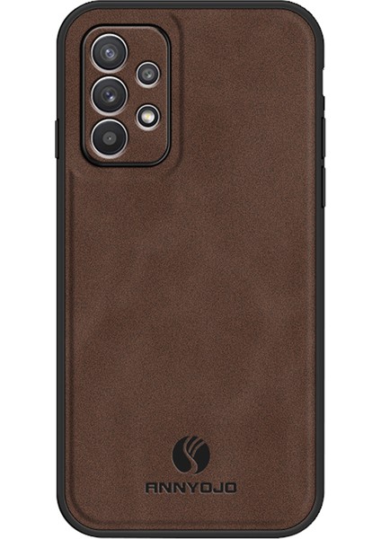 Samsung Galaxy A32 4g (Ab Versiyonu) Pu Deri+Pc+Tpu Telefon Kapağı Manyetik Araba Mount Mobil Case-Coffee Için Annyojo (Yurt Dışından)