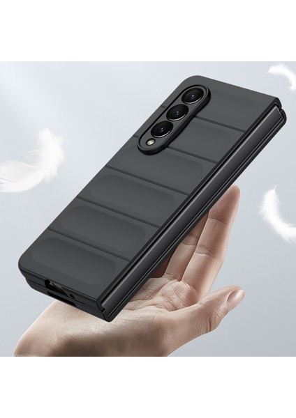 Samsung Galaxy Z Fold4 Için 5g Cilt-Touch Sert Pc Geri Kılıf Damla Damla Korumalı Sağlam Telefon Kapak Pembe (Yurt Dışından)
