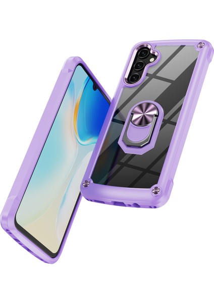 Samsung Galaxy A14 5g Elektroklokal Koruyucu Arka Kılıf Pc+Tpu Metal Ring Kickstand-Morple ile Şok Geçirmez Kapak (Yurt Dışından) fiyatları