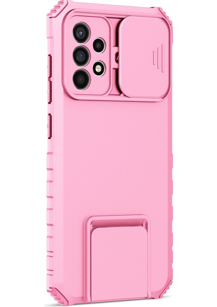 Samsung Galaxy A52 4G/A52 5G/A52S 5g Pc+Tpu Kickstand Kapak Kamera Kamera Kapağı Telefon Kılıfı (Yurt Dışından)