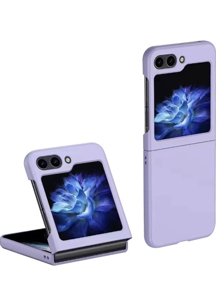 Samsung Galaxy Z Flip5 5g Slim Sert Pc Telefon Kılıfı Ka Şok Geçirmez Kapak Morası (Yurt Dışından)