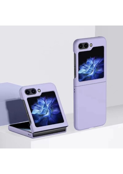 Samsung Galaxy Z Flip5 5g Slim Sert Pc Telefon Kılıfı Ka Şok Geçirmez Kapak Morası (Yurt Dışından)