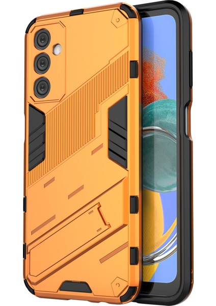 Samsung Galaxy M14 5g Pc+Tpu Etkiye Dayanıklı Kickstand Koruyucu Telefon Kapak-Orange Için (Yurt Dışından)