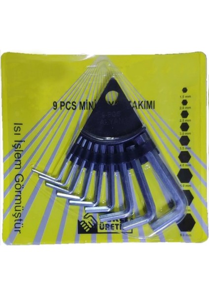 1,5 mm-8 mm Arası 9 Parça Askı Aparatlı Mini Alyan Seti