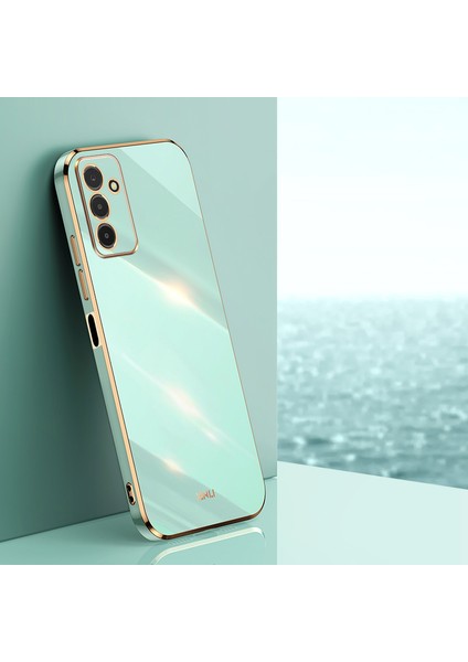 Samsung Galaxy Için Xinli F13 4g Elektrokaplatma Altın Kenar Tpu Koruyucu Kapak Düşüş Geçirmez Telefon Vaka-Insan (Yurt Dışından)