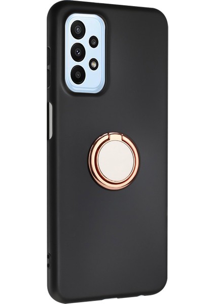 Samsung Galaxy A73 5g Ayna Benzeri Yüzük Kickstand Tpu Kasa Mat Telefon Anti-Damla Kapak-Gül Altın (Yurt Dışından)