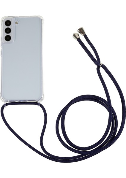 Samsung Galaxy S22 Için Tpu+Akrilik Arka Kapak 5g Bump Kanıtı Ayarlanabilir Lanyard-Dark Mavi ile Açık Telefon Kılıfı (Yurt Dışından)