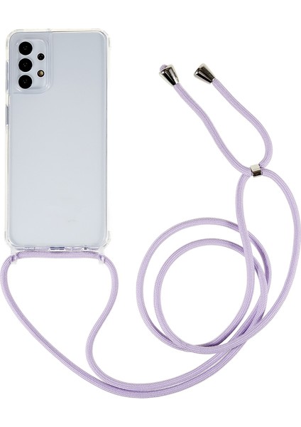 Samsung Galaxy A13 4g/5g Için Telefon Koruyucusu Kılıfı, Tpu+Akrilik Arka Kapak, Kordon-Mor ile (Yurt Dışından)