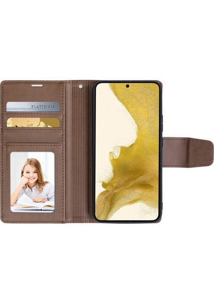 Samsung Galaxy S23 Için Hanman Miro2 Serisi+ Anti-Düşme Anti-Sabet Cüzdan Kılıfı Pu Deri Çıkarılabilir Iç Manyetik Tpu Kabuk Stand Telefon Kapak-Kahverengi (Yurt Dışından)