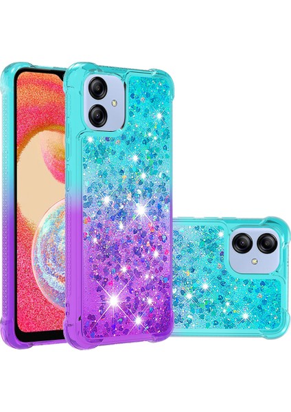 Samsung Galaxy A04E Için 4G/F04 4G/M04 4g Damla Geçirmez Tpu Telefon Geri Kapak Gradyan ve Sıvı Akış Sıvı Farklı Telefon Case Sky Mavi/mor (Yurt Dışından) fiyatları