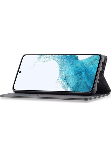 Samsung Galaxy A14 4g/5g Için Manyetik Kapatma Telefon Kılıfı, Pu Deri Cep Telefonu Kapak Cüzdan Stand-Black (Yurt Dışından)