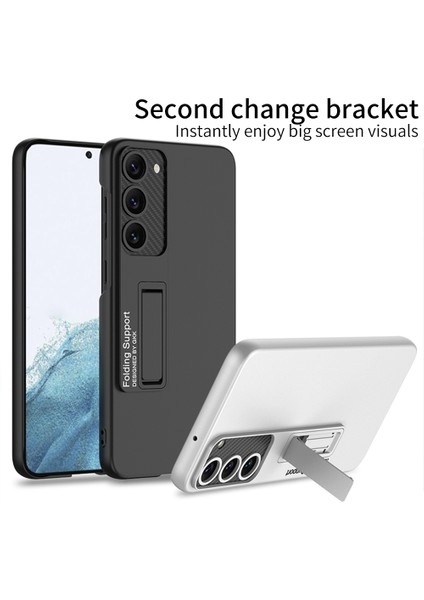 Samsung Galaxy S23 Için Gkk+ Kickstand-Red ile Ultra Ince Sert Pc Kılıfı (Yurt Dışından)