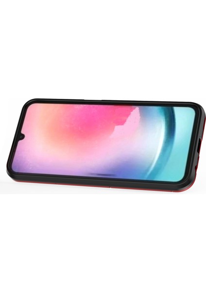 Samsung Galaxy A24 4g Için Telefon Kılıfı, Yüzük Tutucu Kickstand Shockproof Cover Tpu+Pc Kabuk-Kırmızı (Yurt Dışından) fiyatları